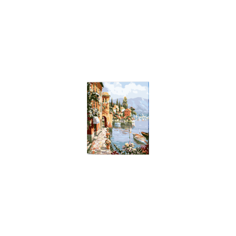 KIT PAINT BY NUMBERS VILLA AL LADO DEL MAR - ITALIA 50X65